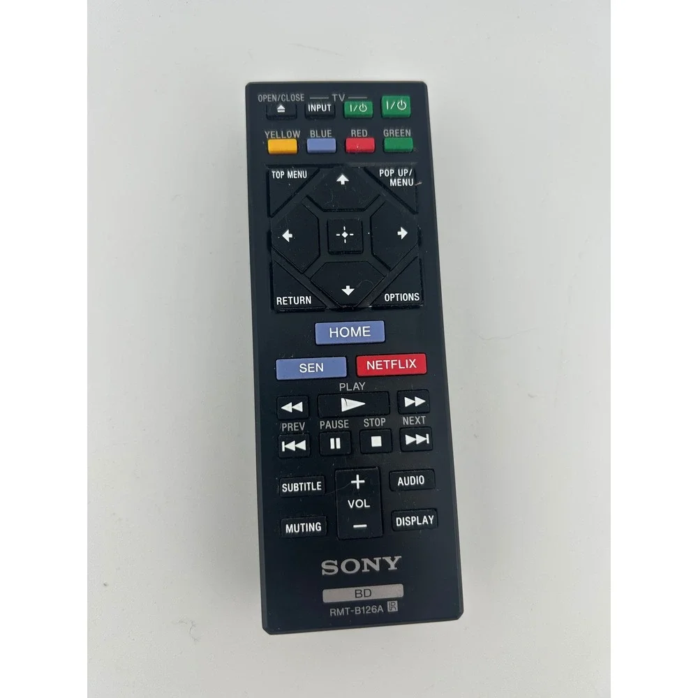 Sony BD RMTB126A Blu Ray Disc Remote Control for‎ TV DVD Player